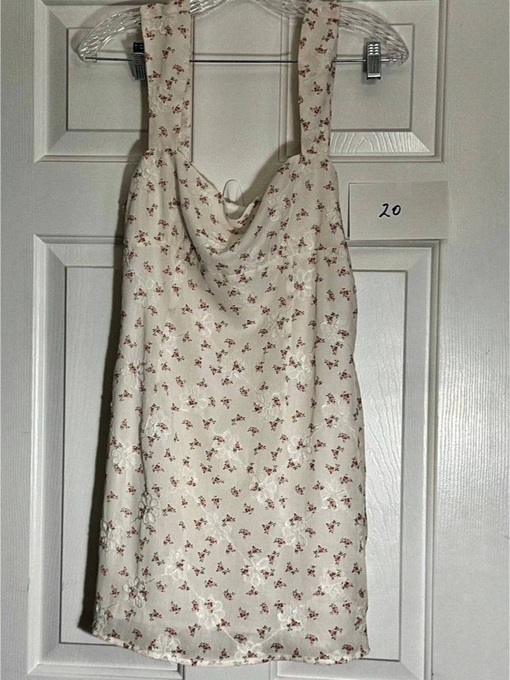 Princess Polly Watson Mini Dress Floral Cream & Pink Size 6